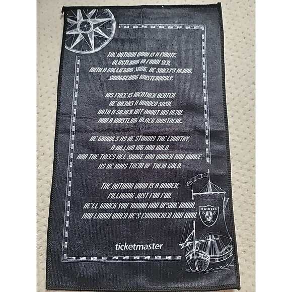 2024 Las Vegas RAIDERS Ticket Box + Light up PIRATE TREASURE Map + Towel - Picture 4 of 6